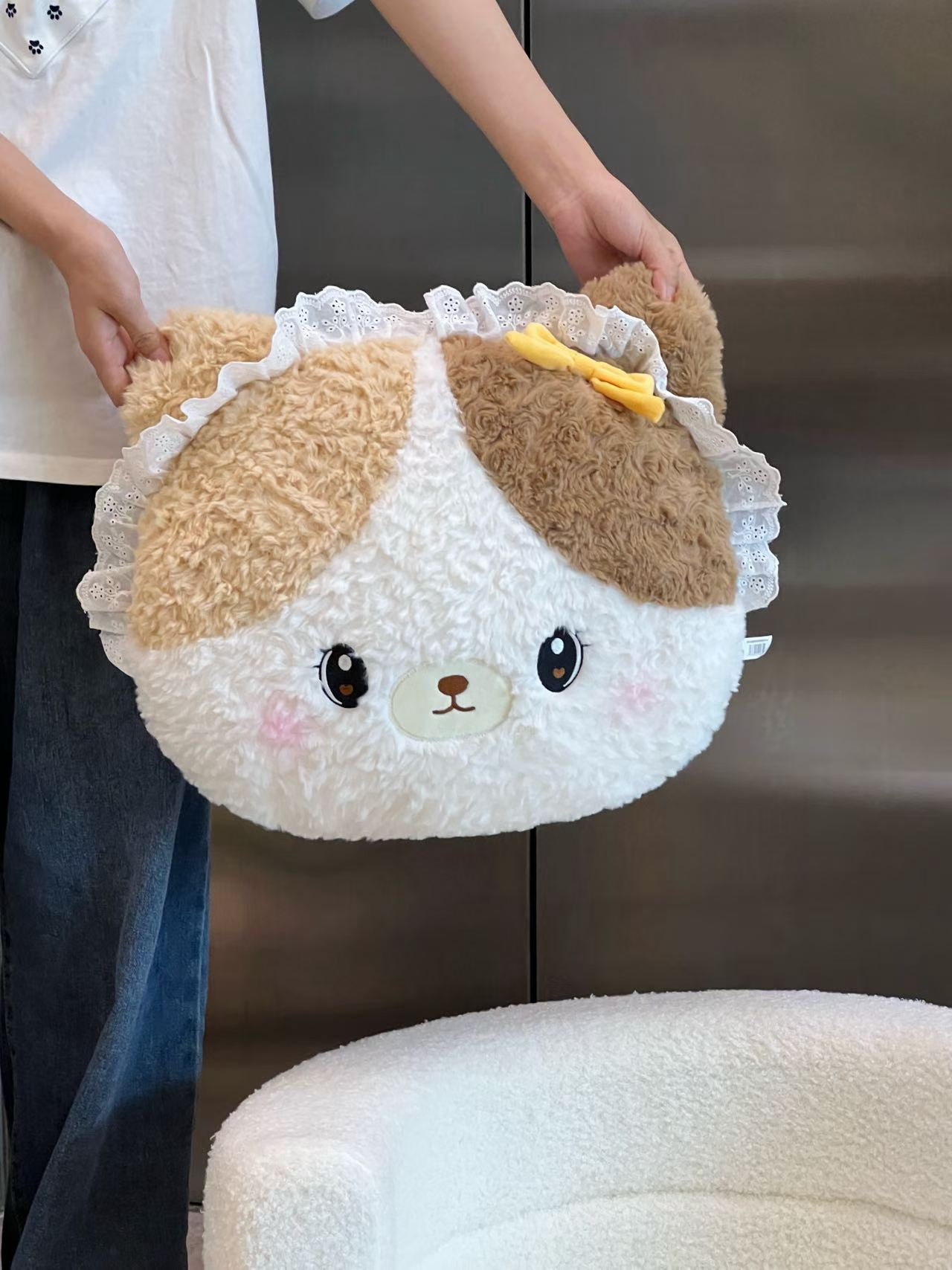 绒绒动物系列抱枕45cm-小猫