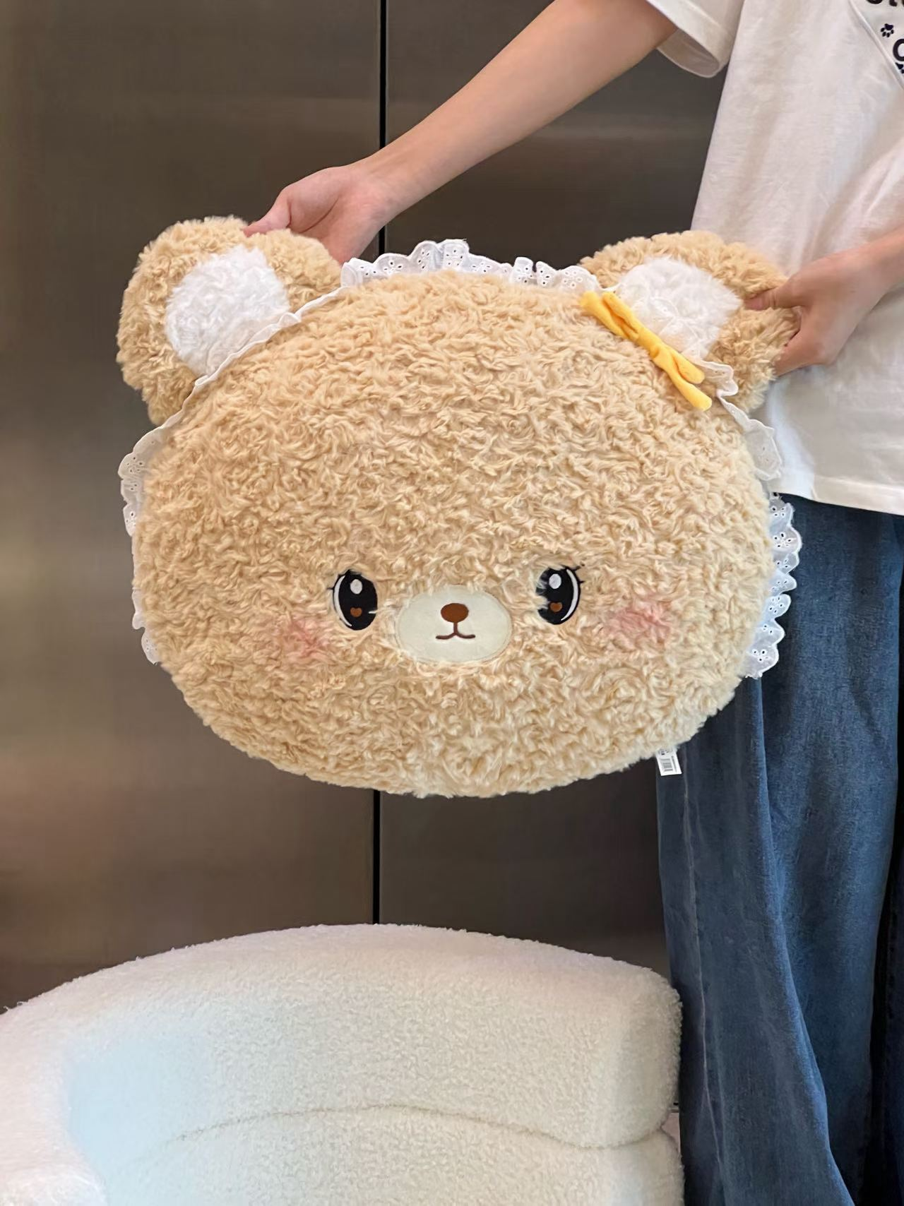 绒绒动物系列抱枕45cm-小熊